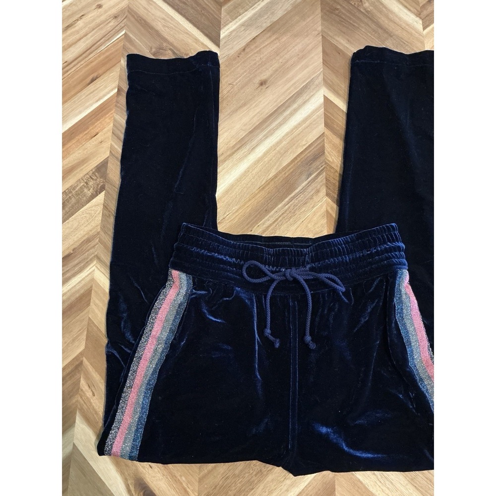 MOTHER The Velvet Lounger Ankle Pants Navy With Stripes Size XS - Picture 2 of 6